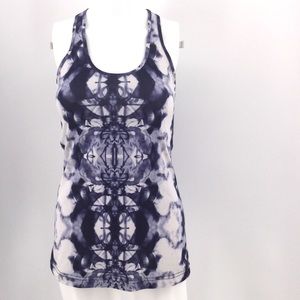 LULULEMON Top S M Tie Dye Blue White Tank LuLu